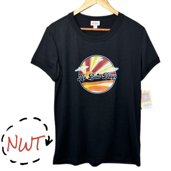 NWT M T-shirt No Bad Days black graphic, Liv, LuLaRoe - Picture 1 of 7